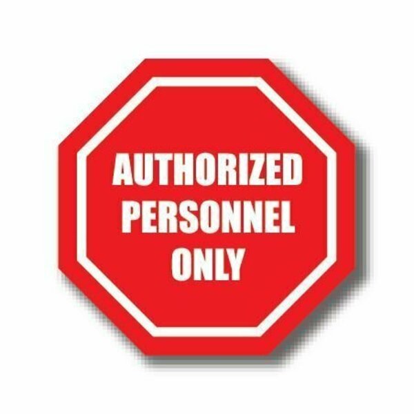 Ergomat 32in OCTAGON SIGNS - Authorized Personnel Only DSV-SIGN 1024 #0042 -UEN